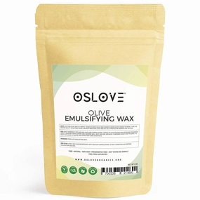 Pure Olive Emulsifying Wax-8oz by Oslove Organics | Light emulsifier for face serums, leave in conditioners and face cremes.