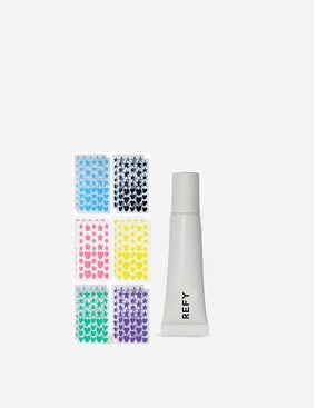 R.E.F.Y Lip Gloss, Clear, 0.44 Fl Oz - High-shine, Non-stick, Long-lasting, Nourishing, Smooth   Bonus Acne Patch (36 Pieces)