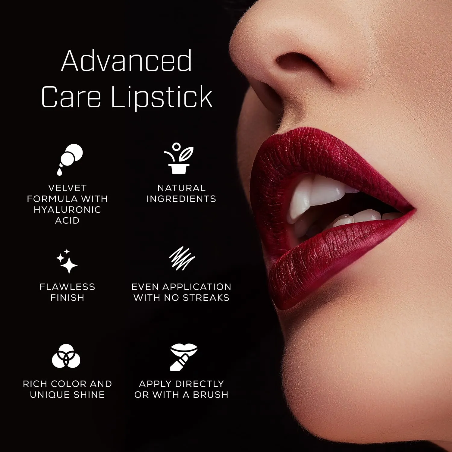 Radiant Professional Advanced Care Lipstick - Ultra Nourishing, Moisturizing Long Lasting Matte Lipstick With Vitamin E- UVA UVB Filters - VELVET (17 RED – CLASSIC TRUE RED)