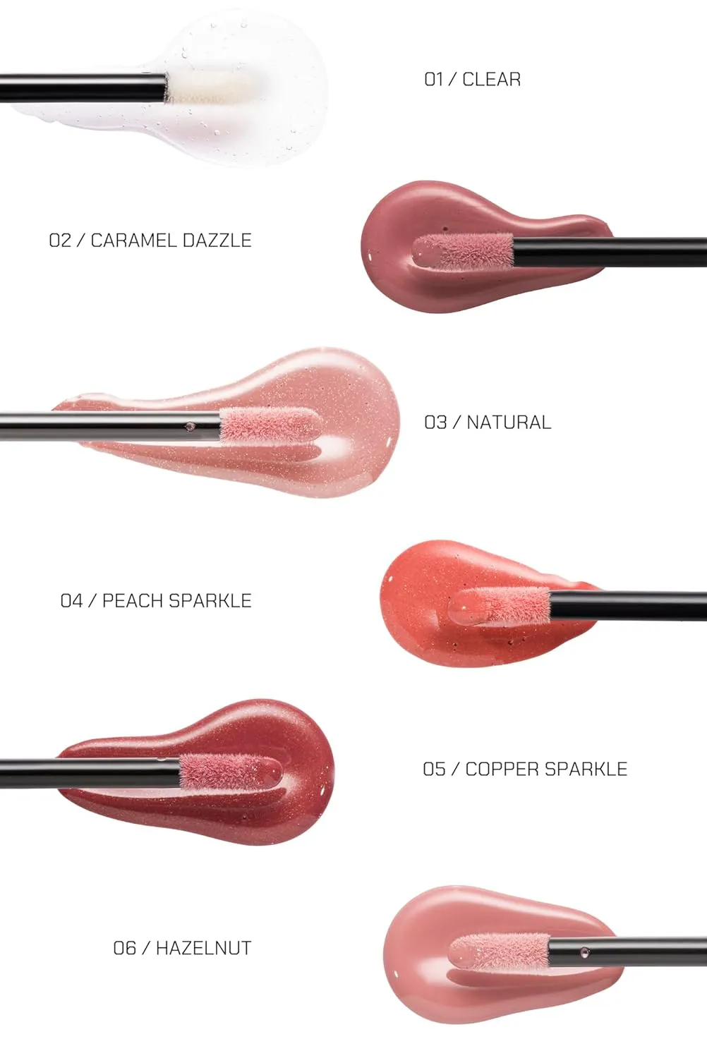 Radiant Professional Lip Glaze (15 Shades) - Ultra-Glossy, Moisturizing & Long-Lasting Hydration - High Shine Finish - Vegan Lip Glaze for Soft, Nourished Lips - Non-Sticky - (04 - PEACH SPARKLE)