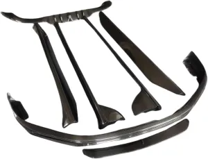 Rear spoiler Diffuser spoiler Carbon Fiber Front Lip Rear Diffuser Side Skirt Body Kit Compatible For 911 992 Upgraded Techart Style Body Kit