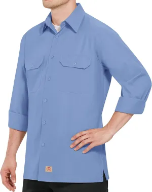 Red Kap Solid Ripstop Work Shirt, Tear Resistant, Long Sleeve