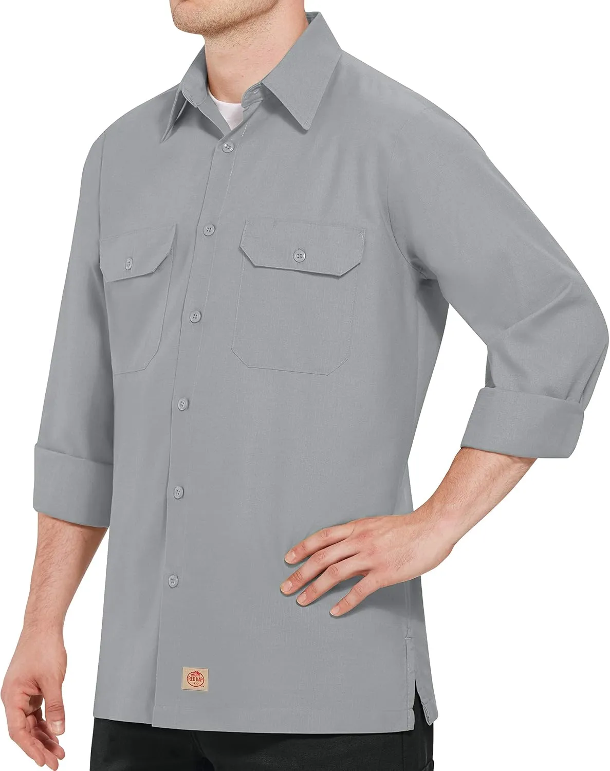 Red Kap Solid Ripstop Work Shirt, Tear Resistant, Long Sleeve