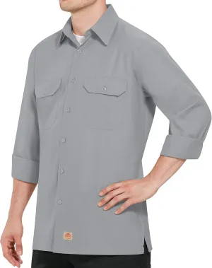 Red Kap Solid Ripstop Work Shirt, Tear Resistant, Long Sleeve