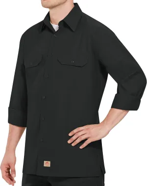 Red Kap Solid Ripstop Work Shirt, Tear Resistant, Long Sleeve