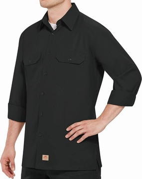 Red Kap Solid Ripstop Work Shirt, Tear Resistant, Long Sleeve