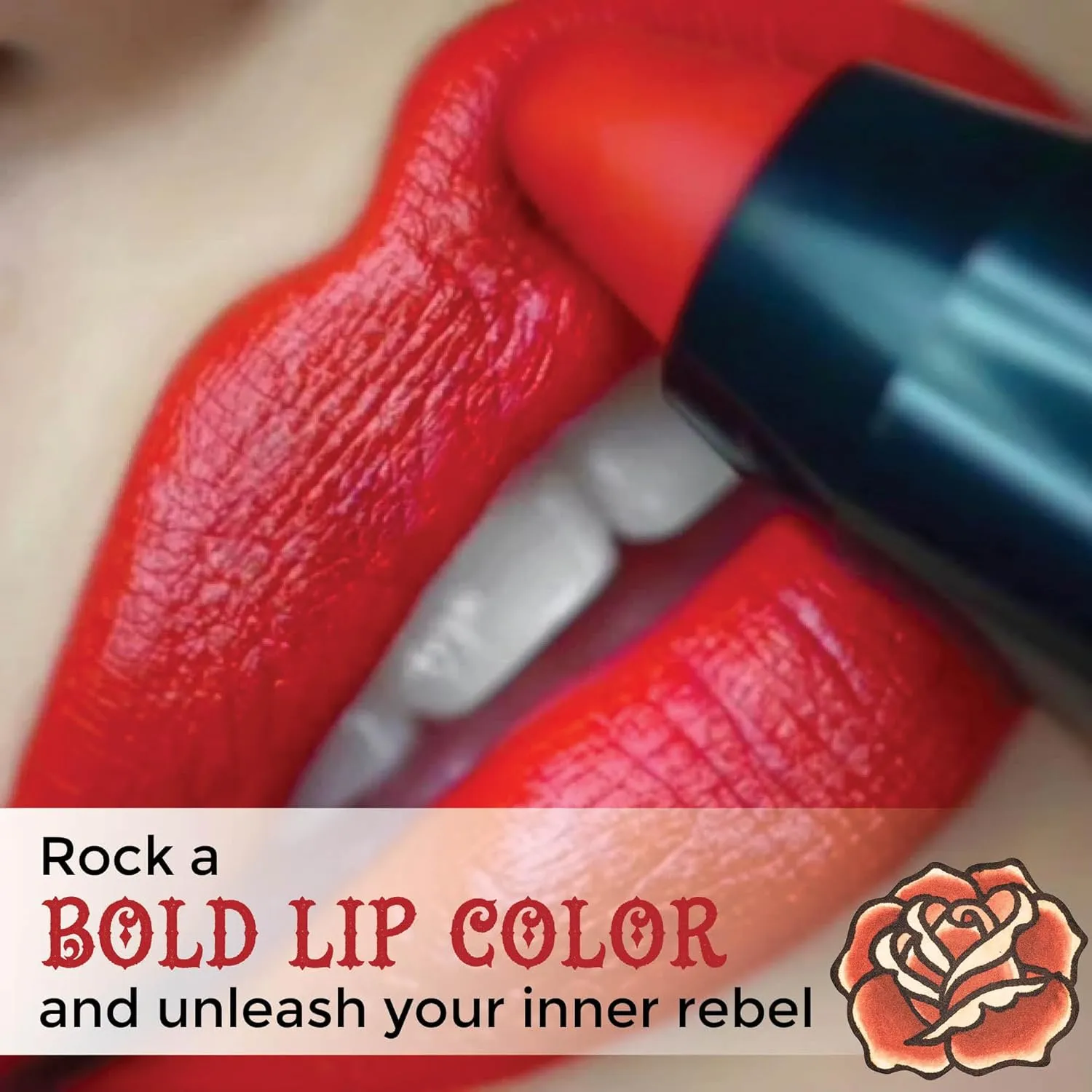 REINA REBELDE Brava Bold Lip Color Stick High Pigmentation Red Lipstick/Moisturizing Full-Coverage with Satin Finish/High Density & Highly Pigmented/Vegan & Cruelty, Paraben, Phthalate-Free