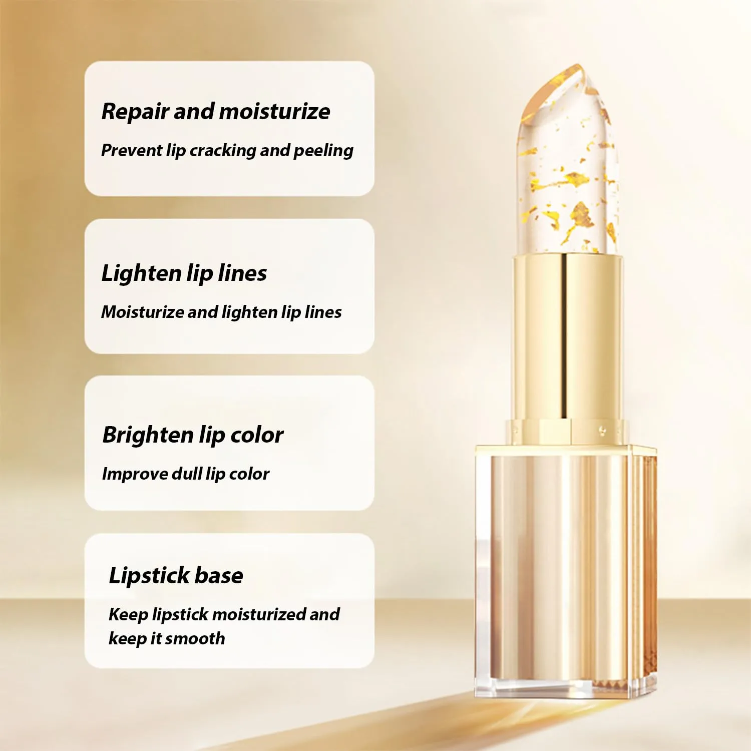 Remainder Lipstick, Remainder color changing lipstick, transparente transferproof gold crystal color changing lip stick (2)