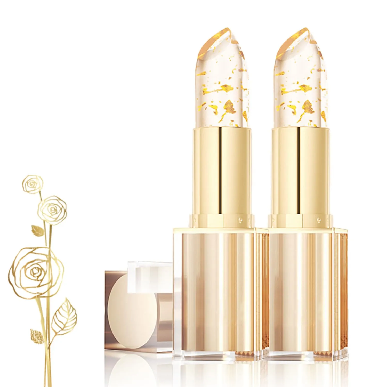 Remainder Lipstick, Remainder color changing lipstick, transparente transferproof gold crystal color changing lip stick (2)