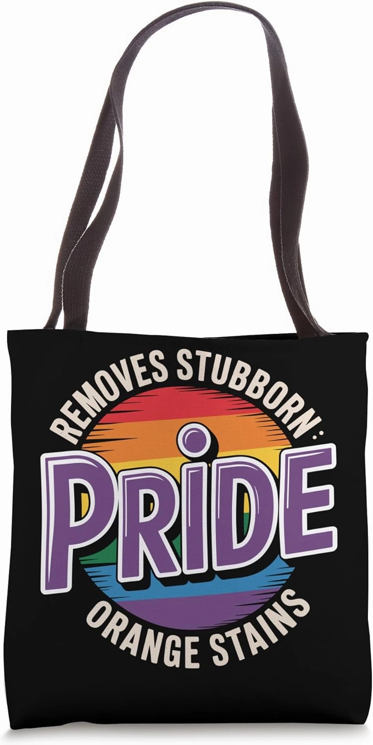 Remove Stubborn Orange Stains Pride Month LGBTQ Retro Tote Bag