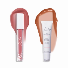 Repair & Gloss 2pc: Julep So Plush Hydrating Lip Gloss - Vibes & Julep 24/7 Lip Treatment - Hydrating Lip Balm and Lip Sleeping Mask Sheer Joy