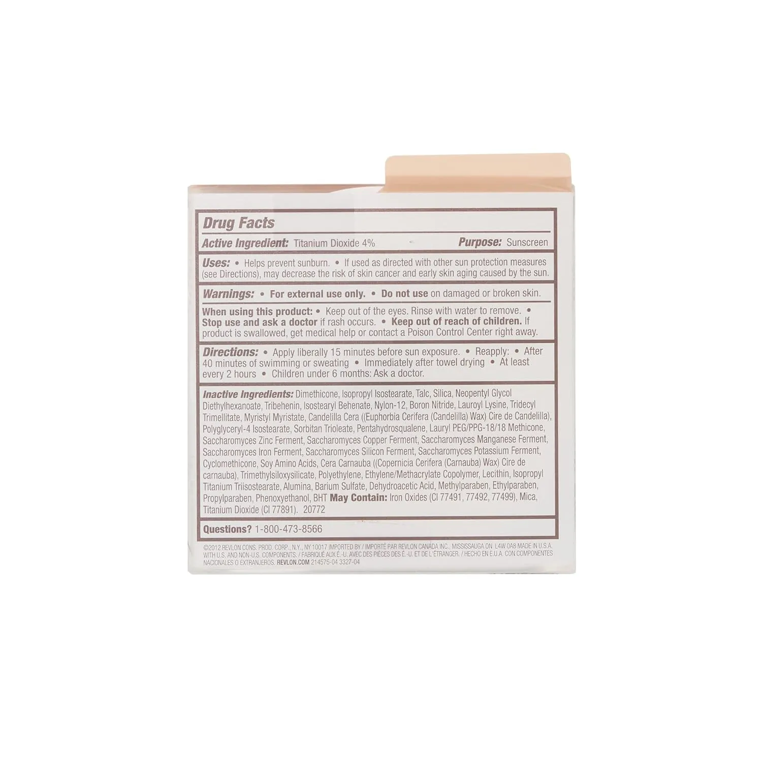 Revlon Foundation, New Complexion One-Step Face Makeup, Longwear Light Coverage with Matte Finish, SPF 15, Cream to Powder Formula, Oil Free, 001 Ivory Beige, 0.35 Oz