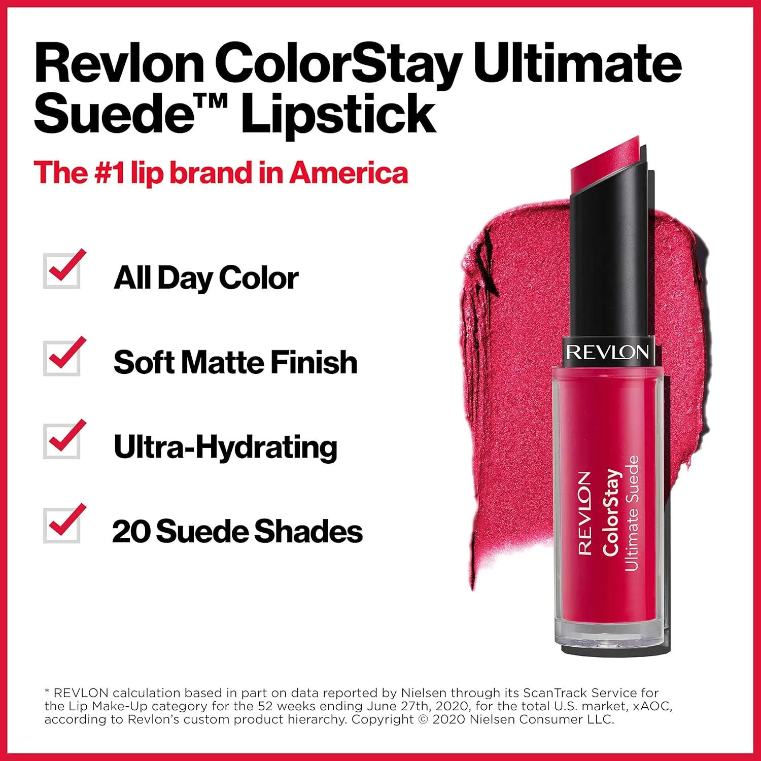 REVLON Lipstick, ColorStay Ultimate Suede Lipstick, High Impact Lip color with Moisturizing Creamy Formula, Infused with Vitamin E, 095 Finale, 0.09 Oz