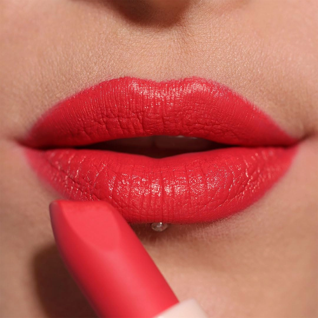 Revolution, Lip Allure Soft Satin Lipstick, Highly Pigmented & Smudge Proof, Long Lasting Creamy Satin Finish, Contains Vitamin E, Vibe Red, 0.11 oz (Pack of 2)