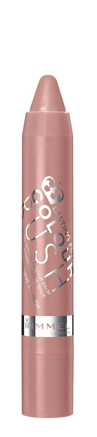 Rimmel Lasting Finish Colour Rush Lip Color Balm, Drive Me Nude, 0.095 Fluid Ounce