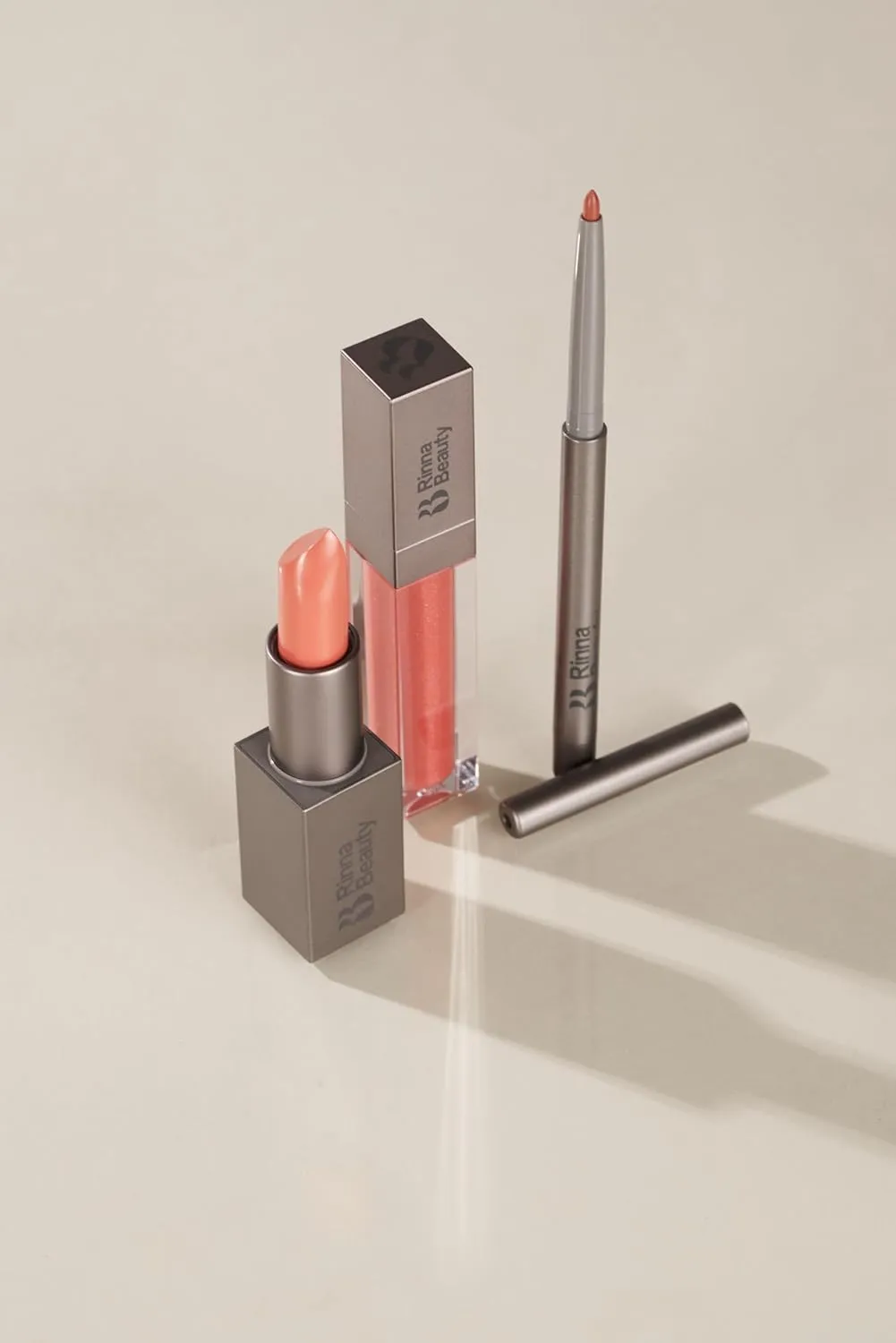 Rinna Beauty Lip Kit - Call Me Coral - All-in-One Lip Kit Includes Lipstick, Lip Gloss, and Lip Liner - Vegan, Long-Lasting, Anti-Aging & Moisturizing, Cruelty-Free - 1 each