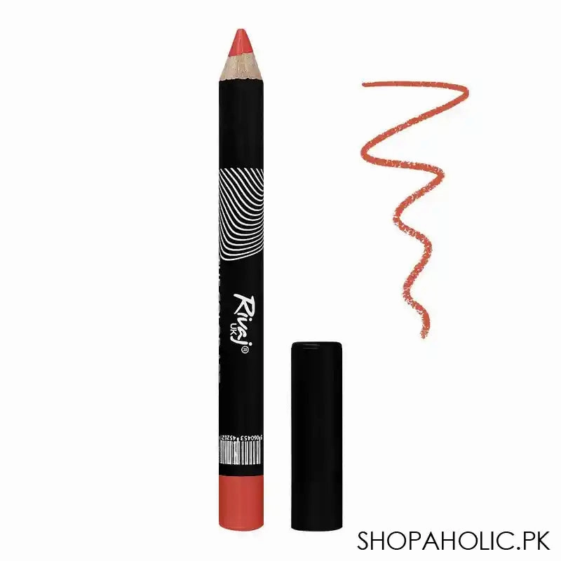 Rivaj UK The Color Art Long Lasting Waterproof Lipstick Pencil, 32 Orange Red
