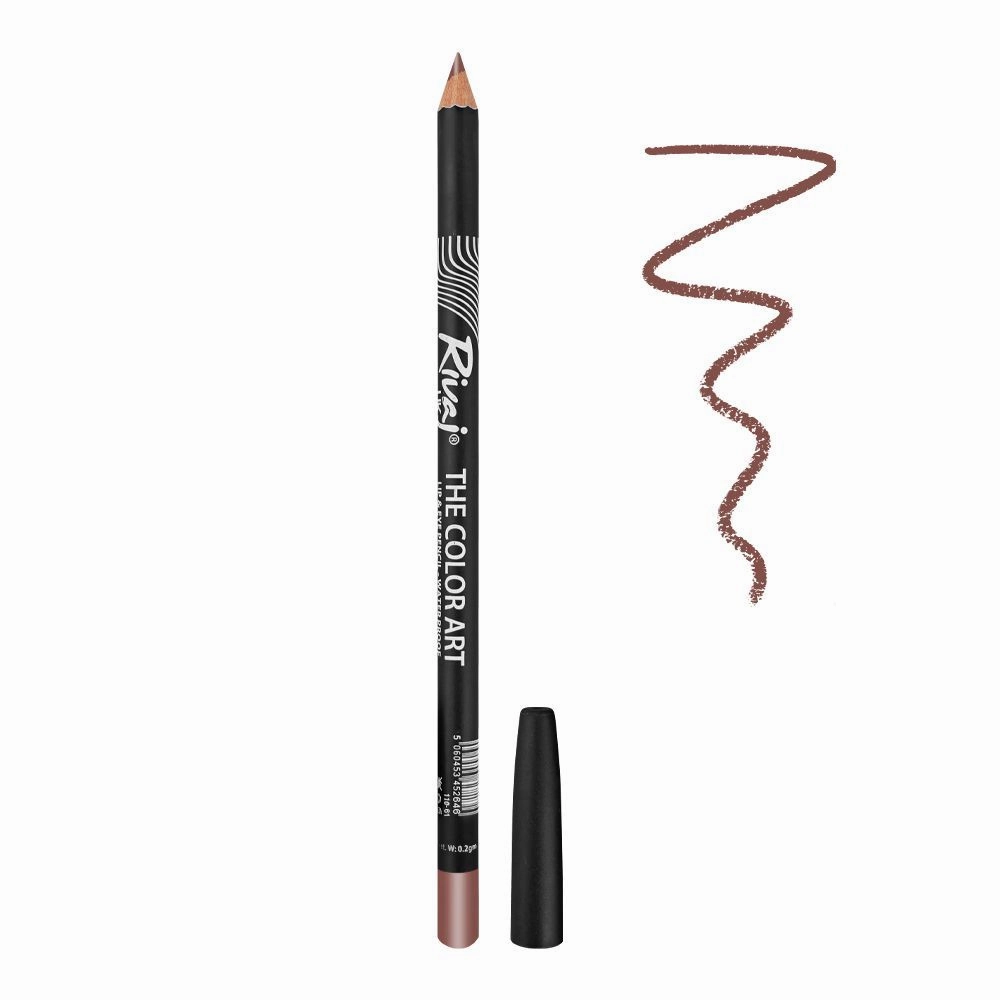 Rivaj UK The Color Art Waterproof Lip & Eye Pencil, No. 47 Dull Red