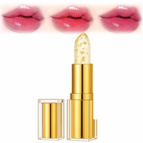 Roarrave Mood Lipstick, Clear Lipstick That Changes Color, Gold Crystal Colors Changed Lip Stick for Women Long-Lasting Moisturizer & Nourishing Lip Gloss (1pc)