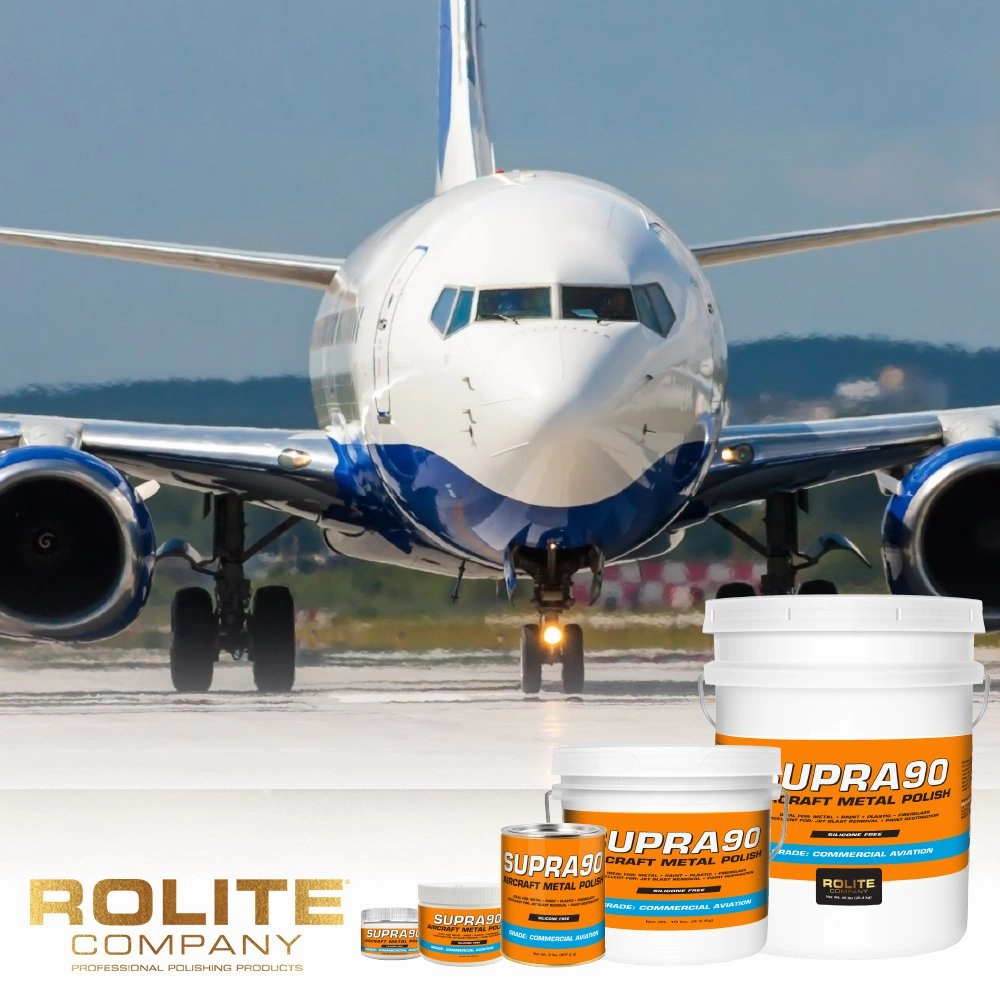Rolite S90MP1# Supra90 Aircraft Metal Polish (1lb) for Airplane Painted Surfaces - Removes Jet Blast & Fuel Stains, Meets Boeing and Airbus Requirements