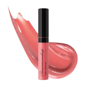 Romanovamakeup Sexy & Hydrating Lip Gloss JUICY. Rich, Non-sticky, Soothing, Naturally moisturize, Refreshing color of WATERMELON juice on your lips. Easy to wear, Keeps Smooth & Soft, Travel size
