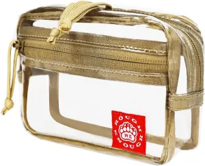 Rough Enough Small TSA Approved Toiletry Bag Clear Makeup Travel Pouch Compact Quart Size For Travel Business Trips Leakproof PVC With YKK Zipper
