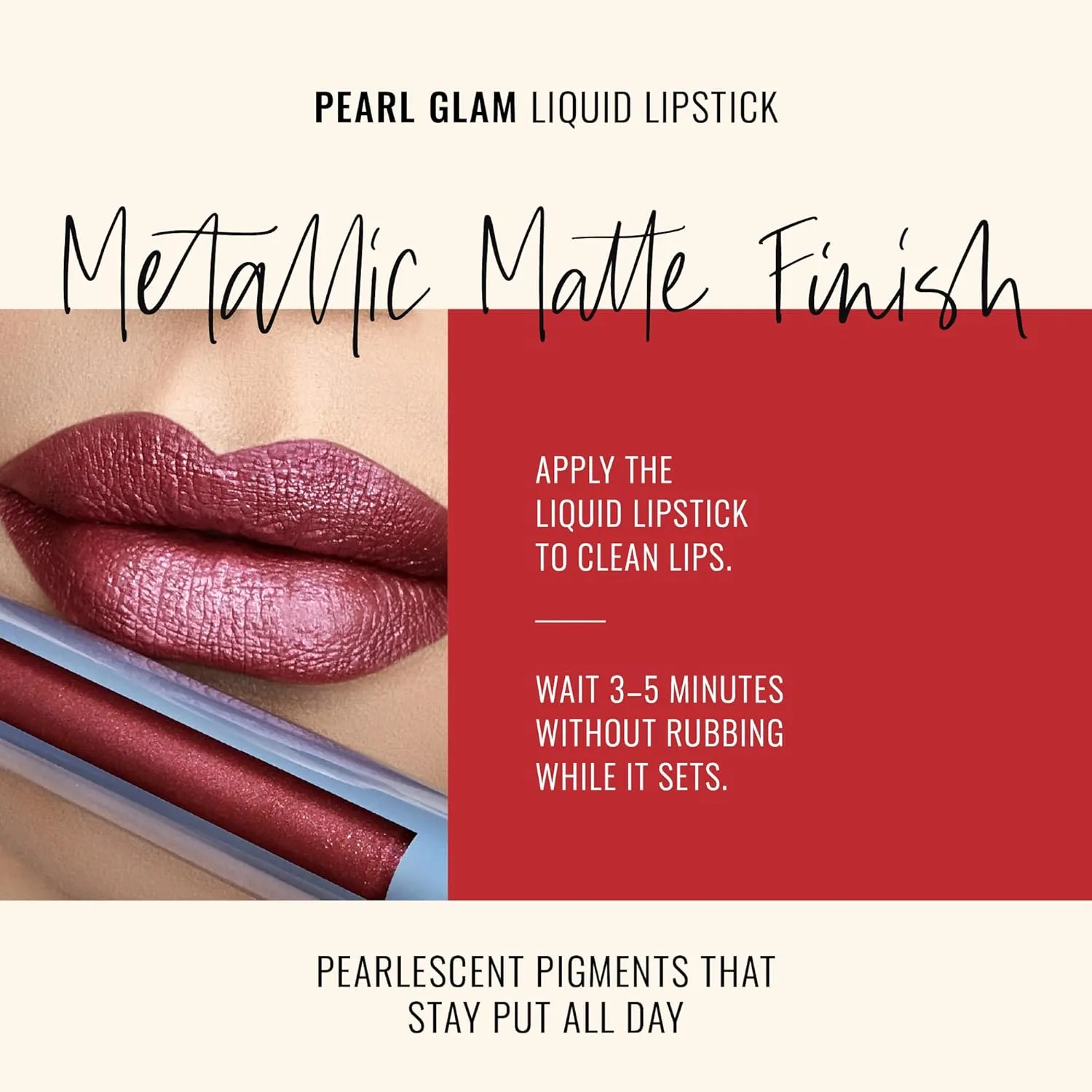 Runway Rogue Pearl Glam Long Wear Shimmer Liquid Lipstick, Metallic Earthy Berry-Bronze Lipstick with Silver and Gold Shimmer, ‘Callback’