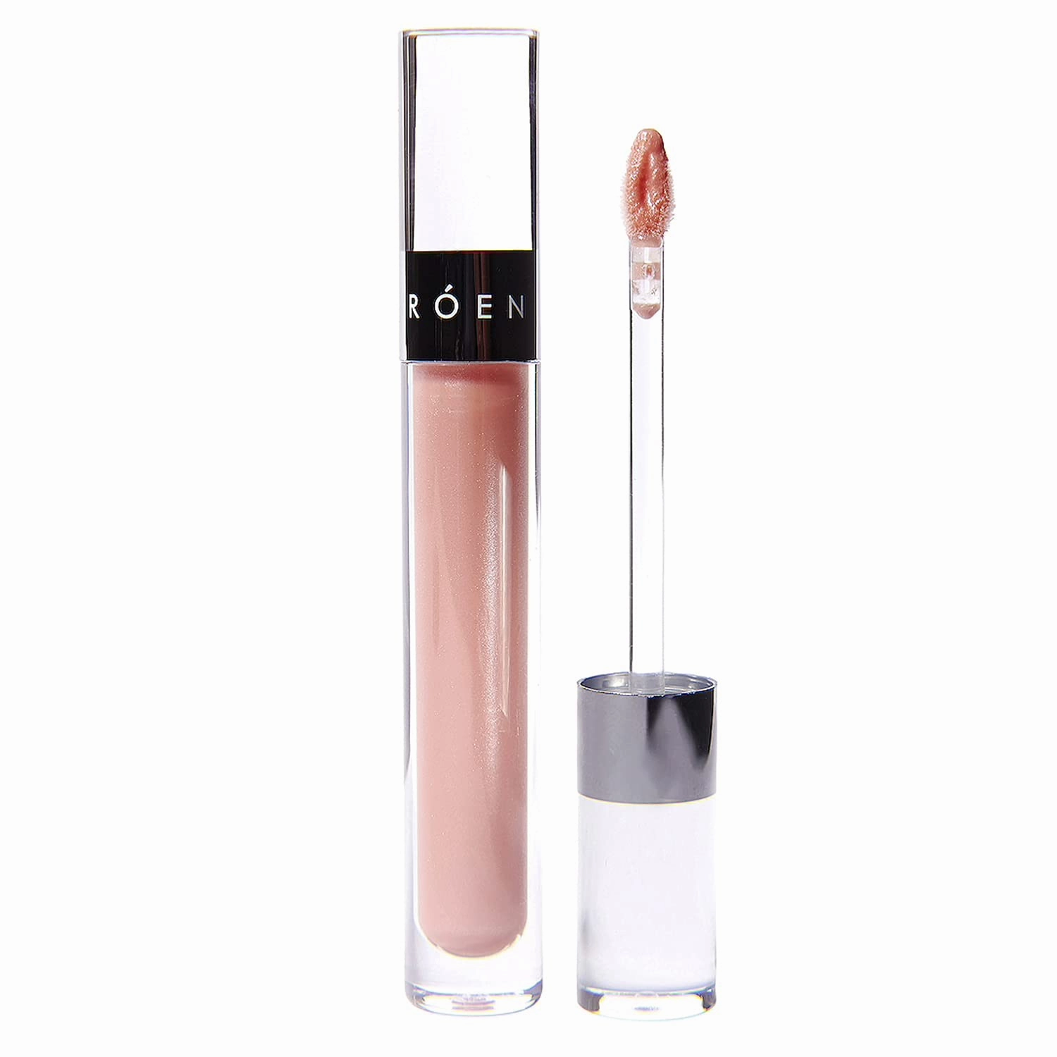 RÓEN Natural Kiss My Liquid Lip Balm Shimmer | Vegan, Cruelty-Free, Clean Makeup (RUMOR - Shimmery Light Pink)