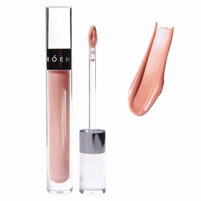 RÓEN Natural Kiss My Liquid Lip Balm Shimmer | Vegan, Cruelty-Free, Clean Makeup (RUMOR - Shimmery Light Pink)