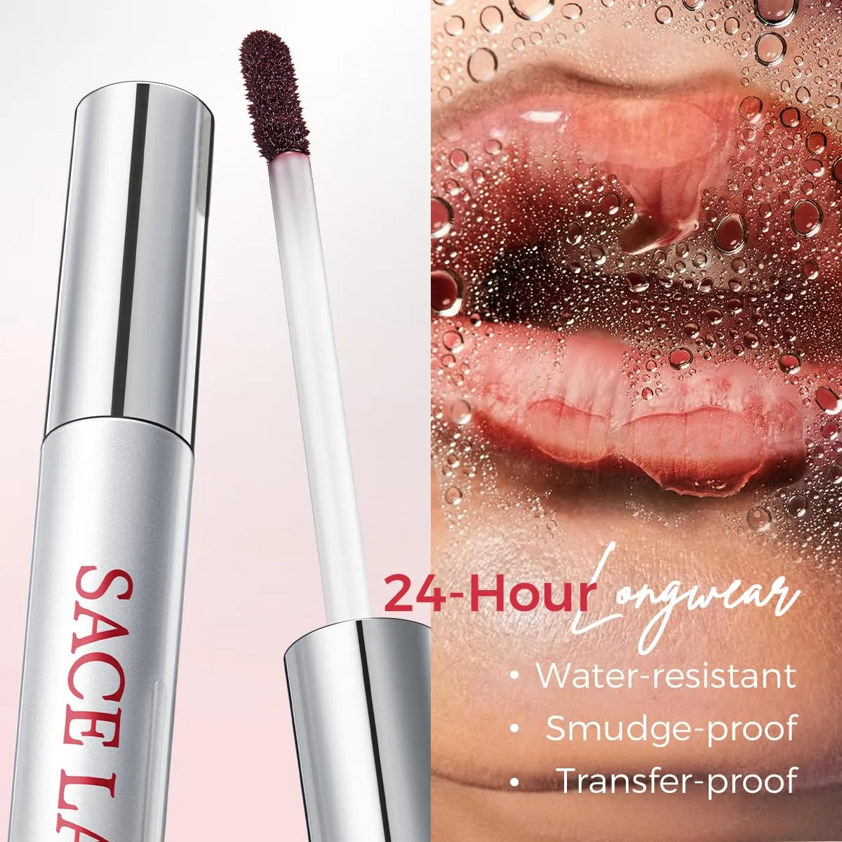 SACE LADY Lip Stain Peel Off, Lip Tint Stain Peel Off Long Lastig Waterproof 24 Hours, No Drying Smudge-Proof Lip Liner Makeup (02 Nude Brown, 0.08Oz)