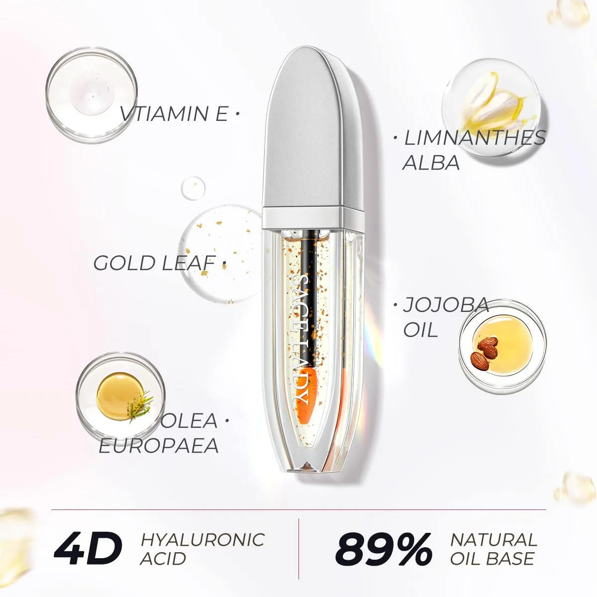SACE LADY Tinted Lip Oil Set, Hydrating Lip Glow Oil for Women, Non-sticky Moisturizing Nourishing Lip Plumping Serum