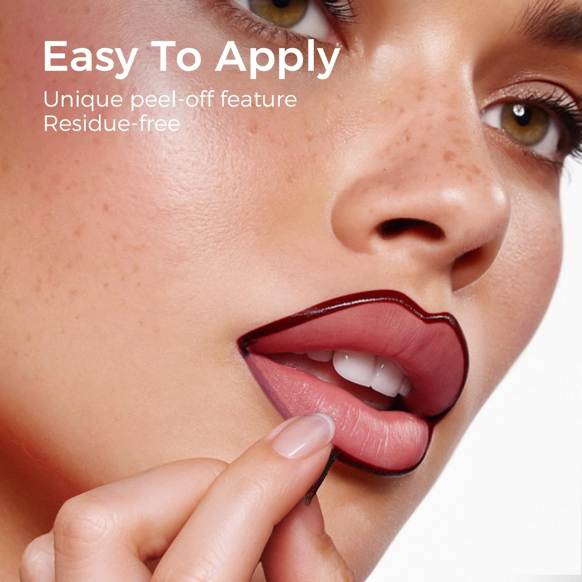 SACE LADY Lip Stain Peel Off, Lip Tint Stain Peel Off Long Lastig Waterproof 24 Hours, No Drying Smudge-Proof Lip Liner Makeup