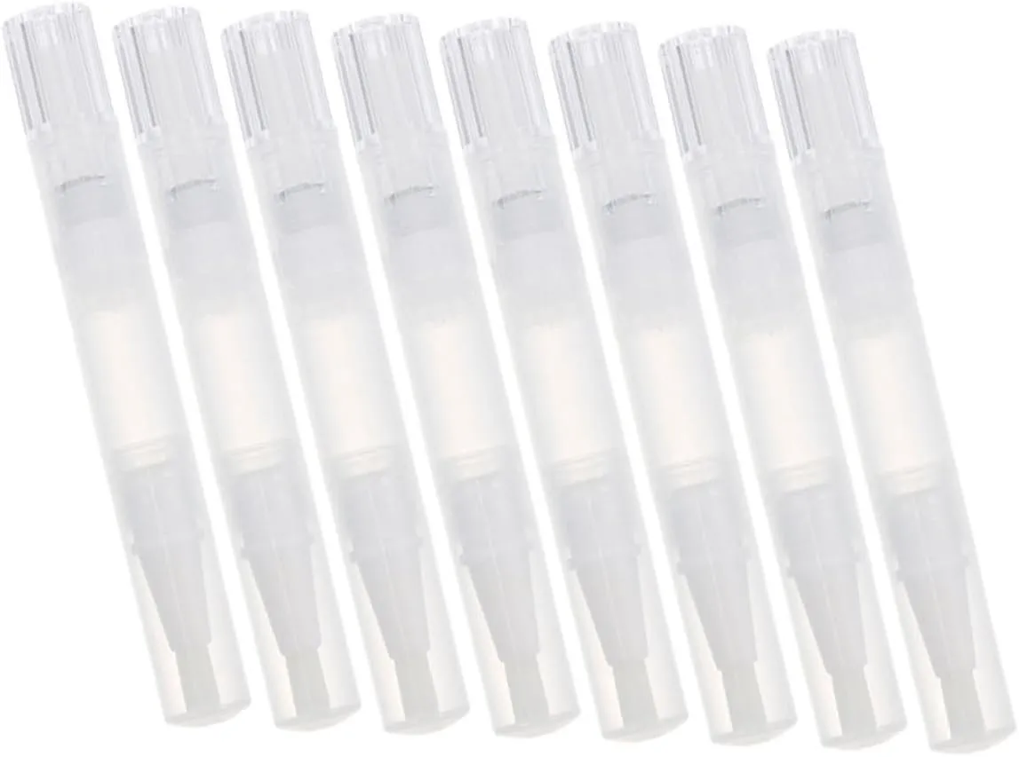 SaditY 24 Pcs Nail polish twist pen empty lip gloss tubes tkb lip gloss base essential oil dispenser nail pen sheer nail polish Clear Nail Oil Pens Nutrition plastic Bottled travel, Transparentx3pcs
