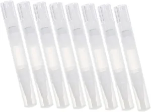 SaditY 24 Pcs Nail polish twist pen empty lip gloss tubes tkb lip gloss base essential oil dispenser nail pen sheer nail polish Clear Nail Oil Pens Nutrition plastic Bottled travel, Transparentx3pcs