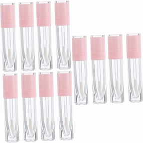 SaditY 30 pcs Empty tube of lip gloss lip tube lip gloss clear Empty Lip Gloss Tubes clear lip gloss tubes Cosmetic Bottle pink lipgloss lip stick sub bottle lip color balm plastic travel, Pinkx3pcs