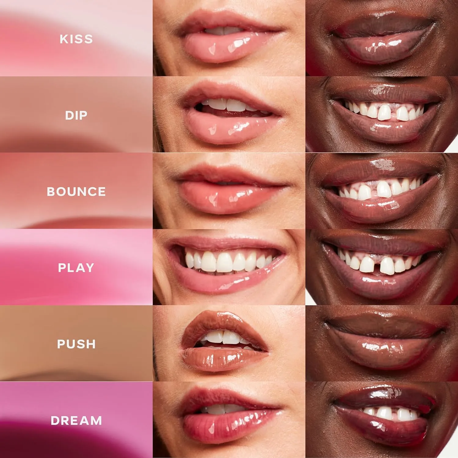 Saie Glossybounce - Hydrating Lip Gloss and Tinted Lip Oil Hybrid with Hyaluronic Acid & Jojoba Oil for Non-Sticky, Ultra-Shiny, Plump & Soft Lips - Everyday Makeup Essential - Dream (.17 oz)