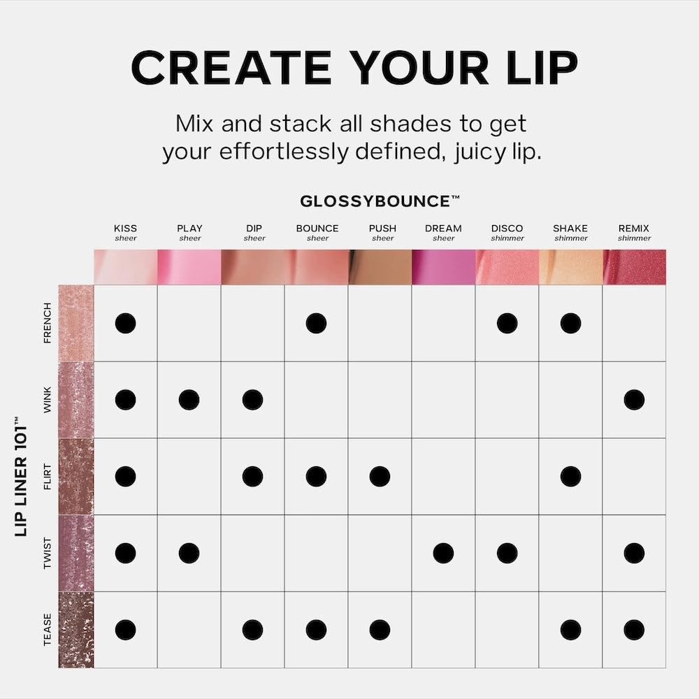 Saie Glossybounce - Hydrating Lip Gloss and Tinted Lip Oil Hybrid with Hyaluronic Acid & Jojoba Oil for Non-Sticky, Ultra-Shiny, Plump & Soft Lips - Everyday Makeup Essential - Disco (.17 oz)
