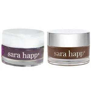 Sara Happ Passion Fruit   Vanilla Bean Sugar Lip Scrub Duo - Exfoliating Lip Treatments, Moisturizers for Dry and Flaky Lips, Vegan (Set of two 0.5-ounce Jars)