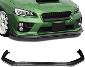 SCITOO Front Lip Spoiler Fits for 2015-2020 for Subaru WRX STI Glossy Carbon Fiber Texture Look CS Style Front Bumper Lip