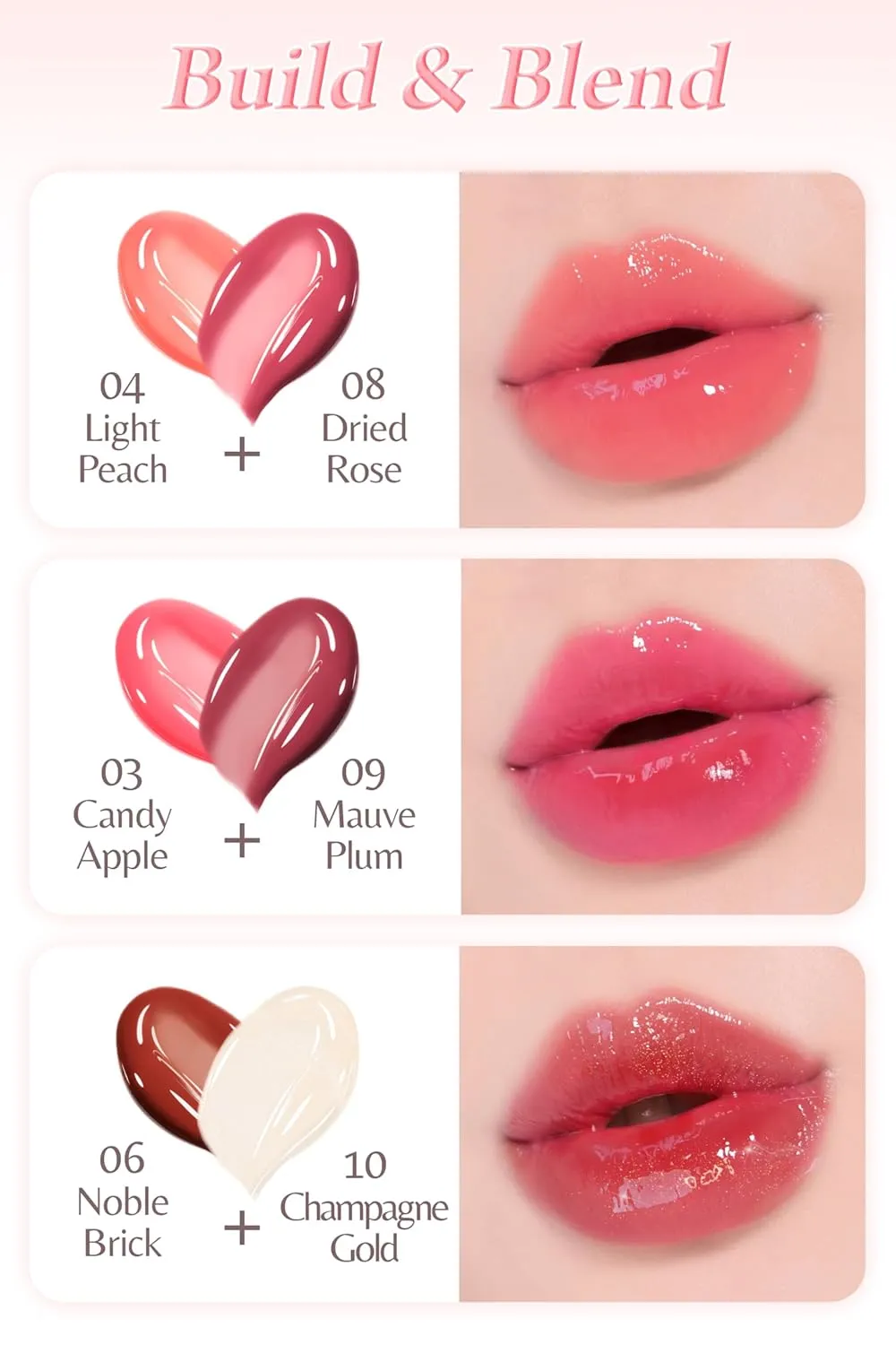 SELF BEAUTY Veganize Collagen Lip Glass Balm | Hydrating Lip Balm in 9 Vibrant Colors | Moisturizing Lip Care Infused with Collagen Jelly Magic | No Animal Trial Lip Balm 0.06 oz (#4 Light Peach)