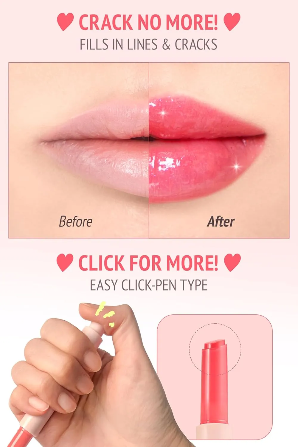 SELF BEAUTY Veganize Collagen Lip Glass Balm | Hydrating Lip Balm in 9 Vibrant Colors | Moisturizing Lip Care Infused with Collagen Jelly Magic | No Animal Trial Lip Balm 0.06 oz (#4 Light Peach)