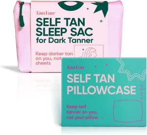 Self Tan Sleep Sac for Dark Tanner   Pillowcase - Keep Sheets   Pillows Clean from Self Tanner Stains - 100% Cooling Silky Poly - Won’t Rub or Absorb Tanning Lotion - Lightweight Breathable