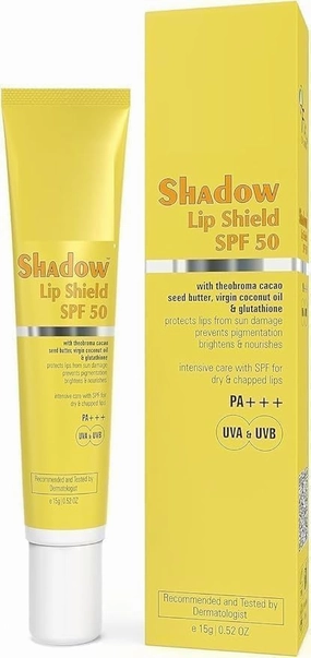 SELVANI Shadow SPF 50 Lip Shield PA    Lip Balm SPF 50 With Theobroma Cacao Seed Butter,Virgin Coconut Oil & Glutathione Prevents Pigmentation & Sun Damage Sun Protector UVA & UVB