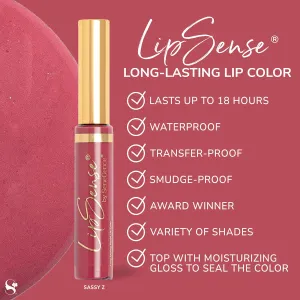 SeneGence LipSense Long-Lasting Liquid Lipstick – 18-Hour Wear, Waterproof, Transfer-Proof, Paraben-Free, Vegan, Cruelty-Free Lip Color in Multiple Shades