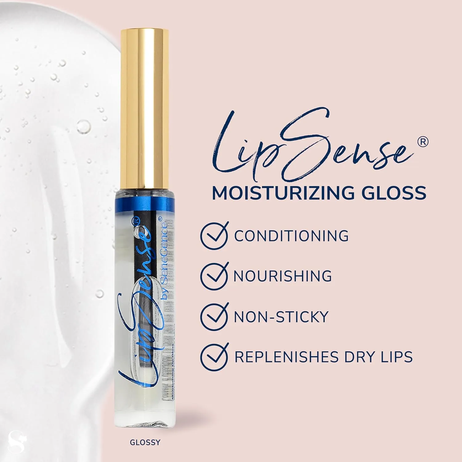SeneGence LipSense Moisturizing Gloss – Hydrating, Long-Lasting Gloss with Shea Butter & Vitamin E, Vegan & Paraben-Free