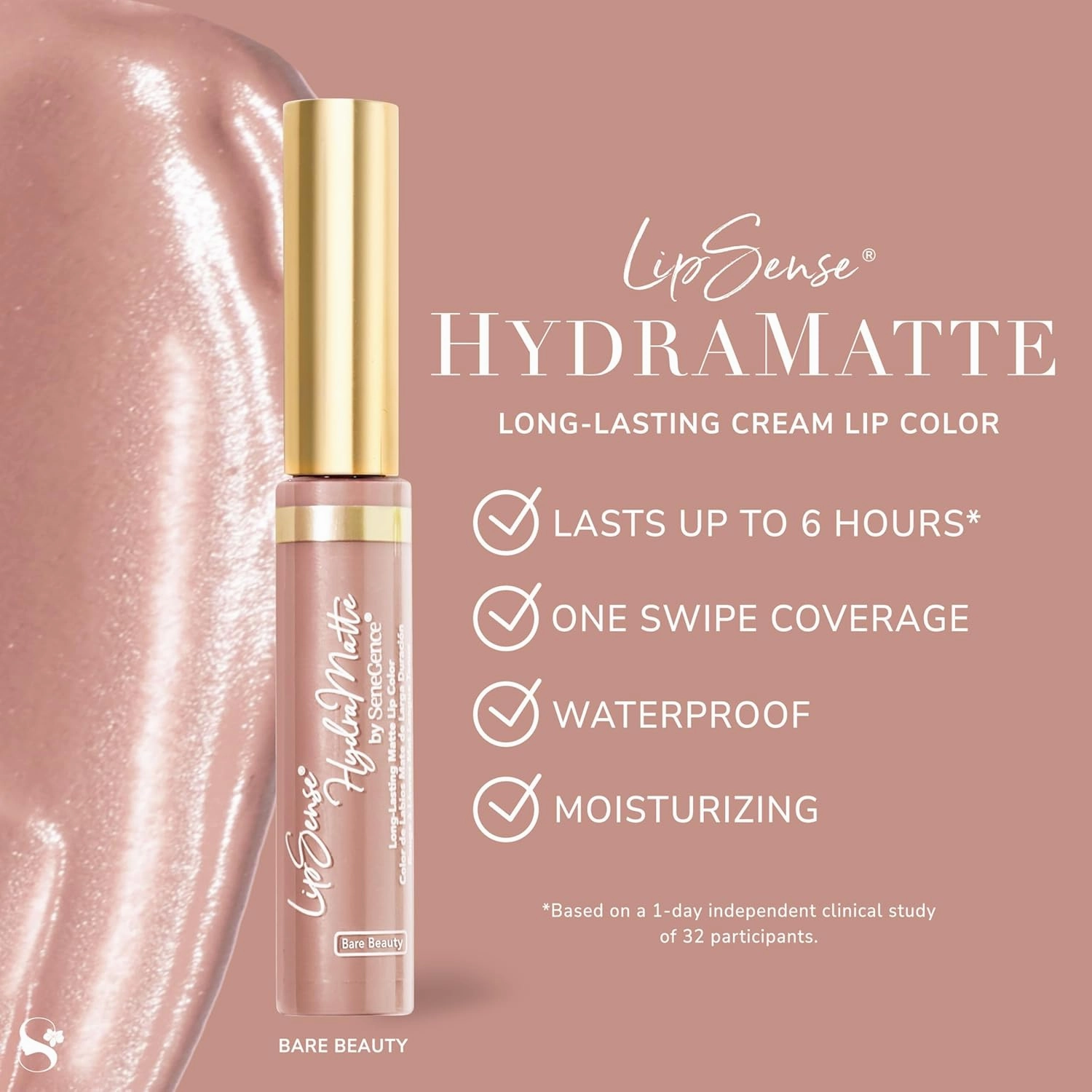 SeneGence LipSense HydraMatte Long-Lasting Liquid Lipstick – Up to 6-Hour Wear. Waterproof. Transfer-Proof Cream-to-Matte. Hydrating. Vegan. Alcohol-Free.