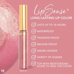 SeneGence LipSense Long-Lasting Liquid Lipstick – 18-Hour Wear, Waterproof, Transfer-Proof, Paraben-Free, Vegan, Cruelty-Free Lip Color in Multiple Shades