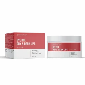 SENTA Bye Bye Dry & Dark Lips Scrub | Lightening & Brightening Lip scrub for men and women - 30g