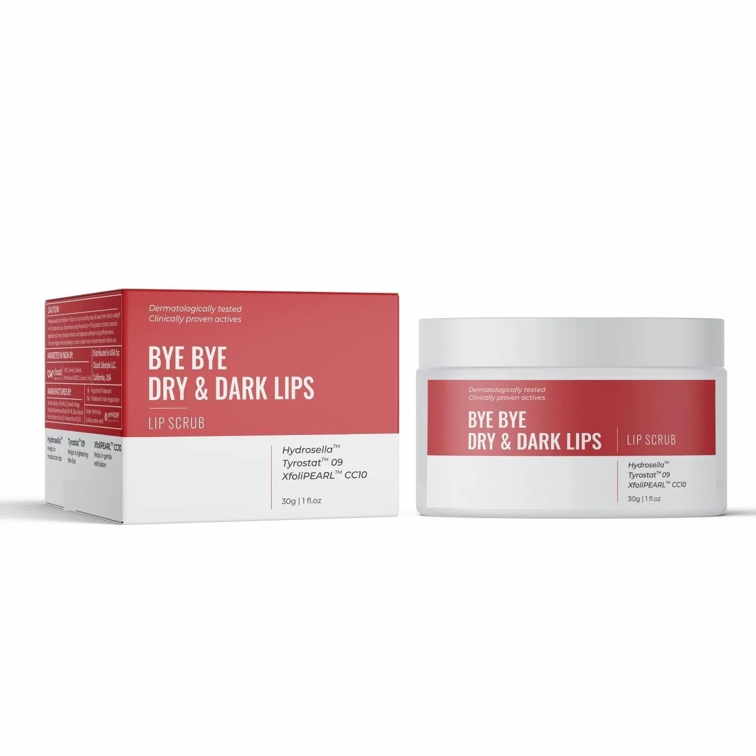 SENTA Bye Bye Dry & Dark Lips Scrub | Lightening & Brightening Lip scrub for men and women - 30g