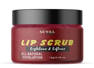 Seyal Lip Scrub | Lightens Softens | Brightens Dark Lips for Men & Women 15g